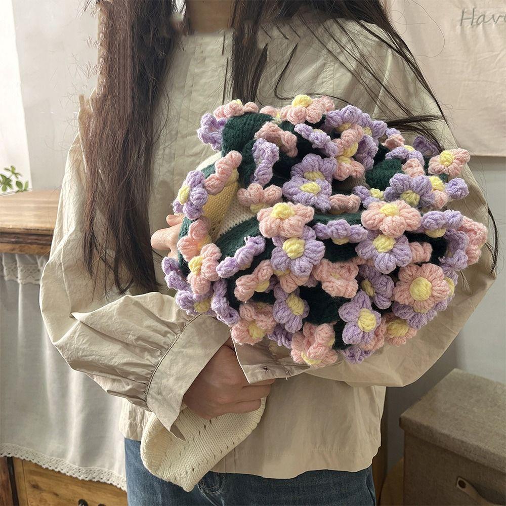 

Fashion Daisy Bouquet Blanket Finished Chrysanthemum Blanket For Girlfriend and Mom Gift Style 8