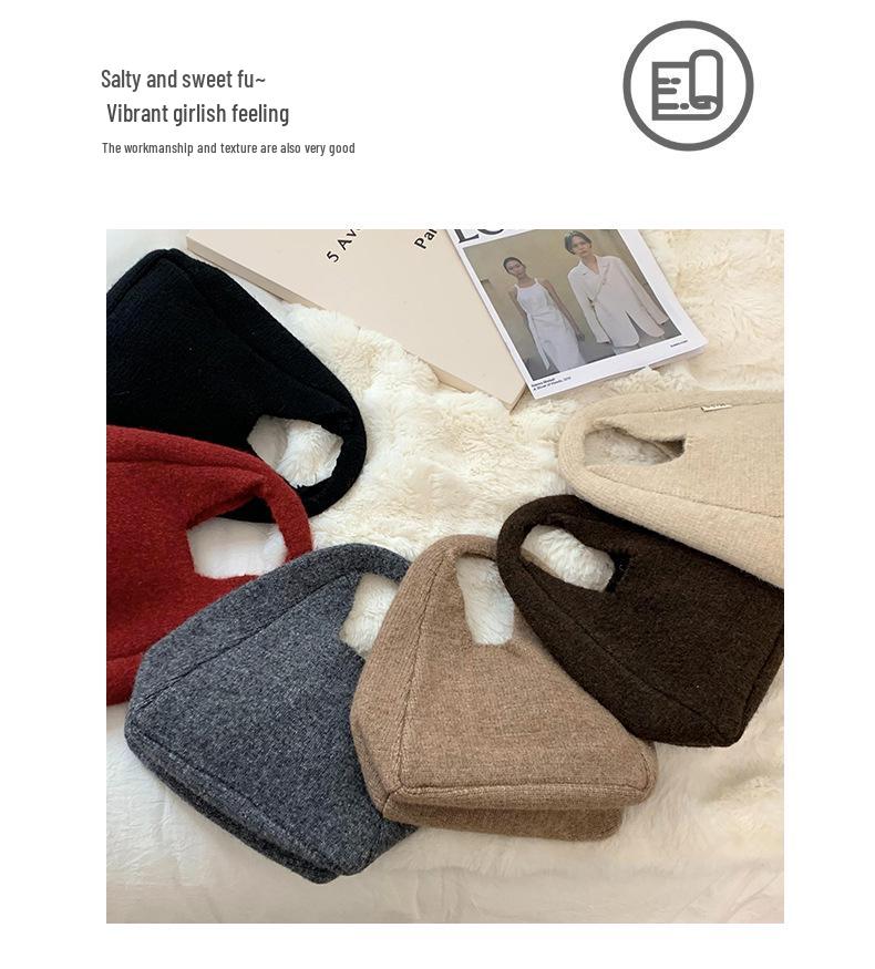 Korean Style Large Capacity Knitted Shoulder Bag - Autumn/Winter 2025 Edition