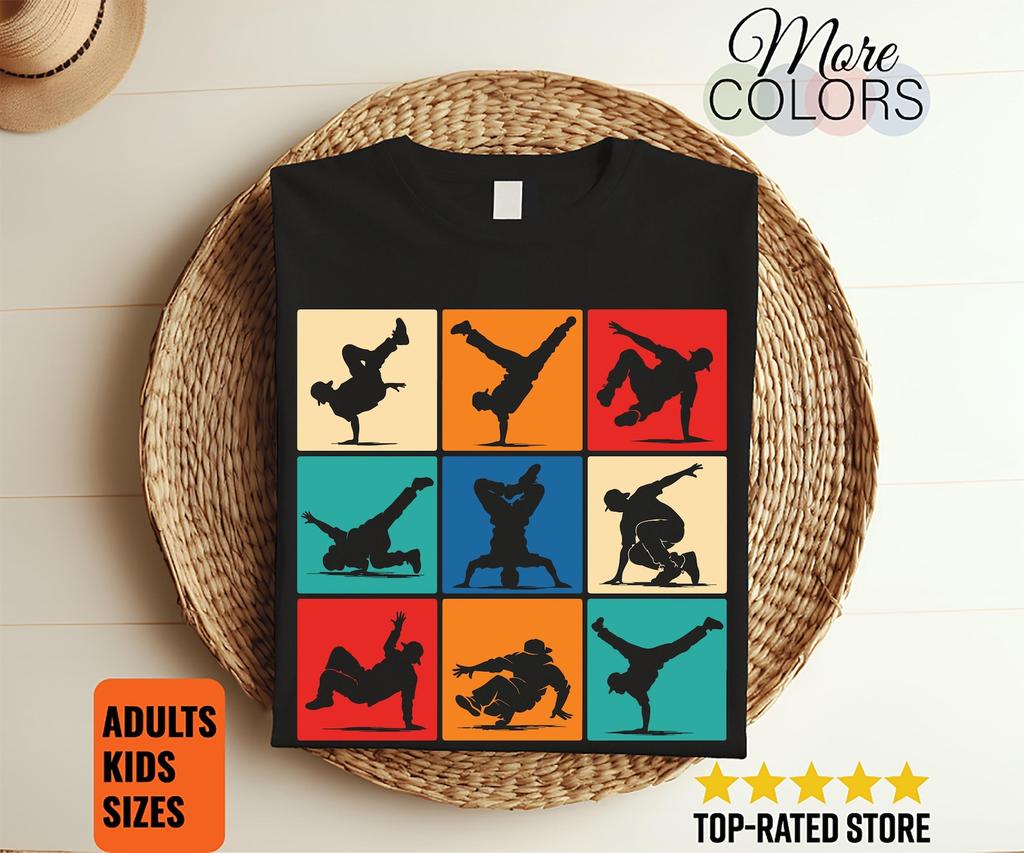 Hip Hop Break Dance T Shirt, Retro Vintage B Boy Graphic Tee, Street Dancer Gift, Urban Music Apparel, Dance Culture Unisex Shirt