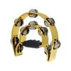 Tambourine Metal Jingles Hand Held Percussion Half-Moon Tambourine for Kid-Early Education,Adult,KTV,Party Entertainment