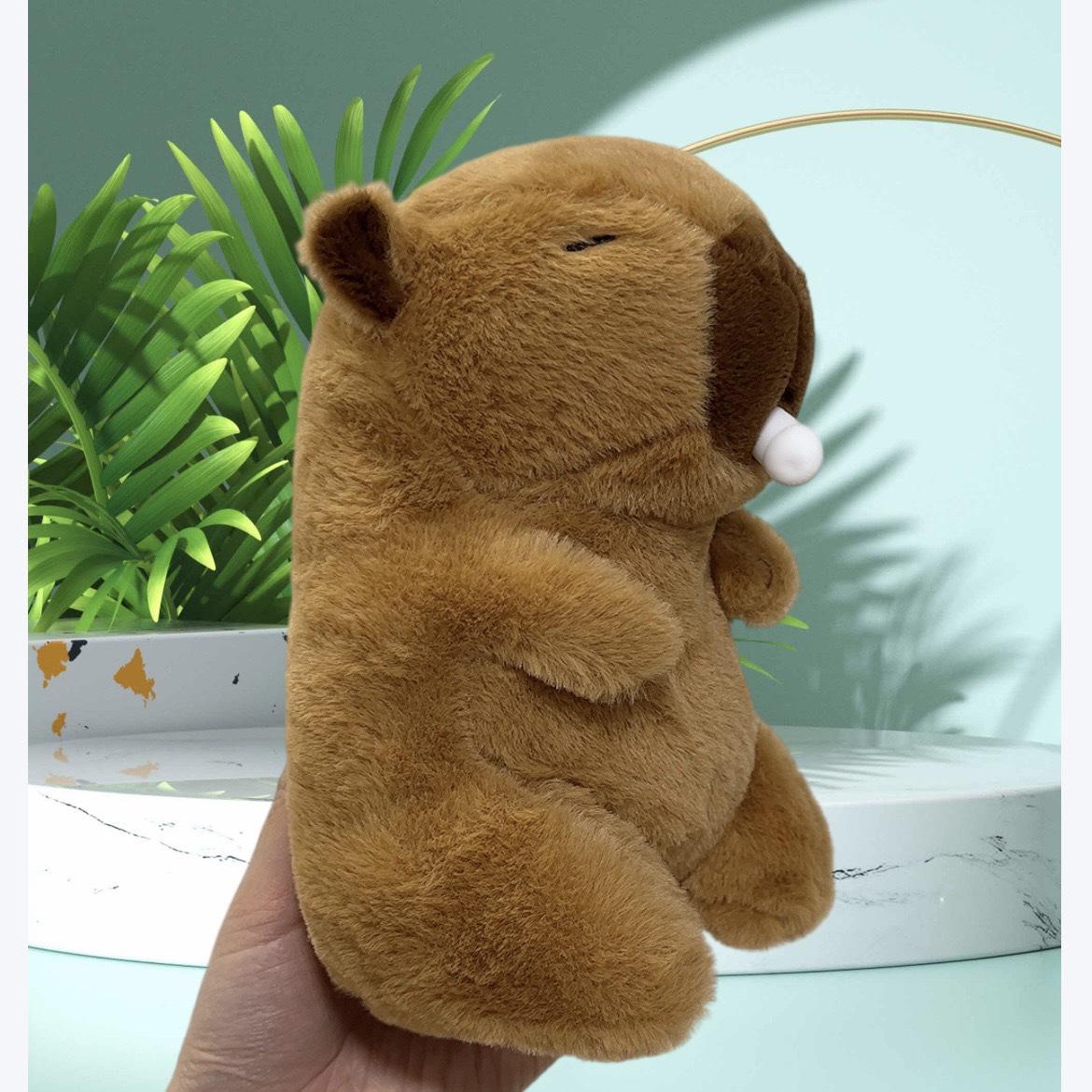 

Плюшевая игрушка Капибара, пускающая пузыри - Милая свадебная кукла и подарок на день рождения, мягкая игрушка Approximately 25 cm темно-коричневого