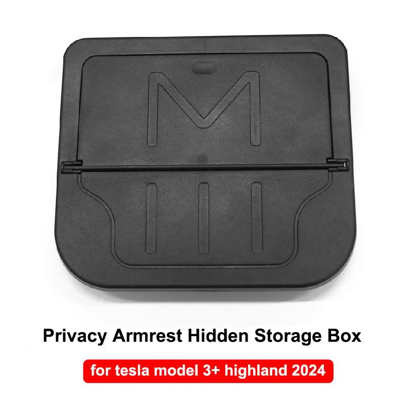 For Tesla Model 3 Highland 2024 Storage Box Model3 2025 Center Console Armrest Storage Box Cup Mats Stowing Tidying Accessories