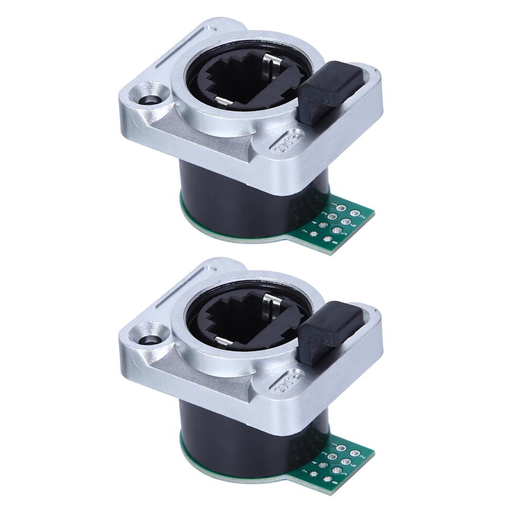

2Pcs RJ45 PCB Panel Waterproof Round Durable Insulator PA Material ELRJWH5 Board