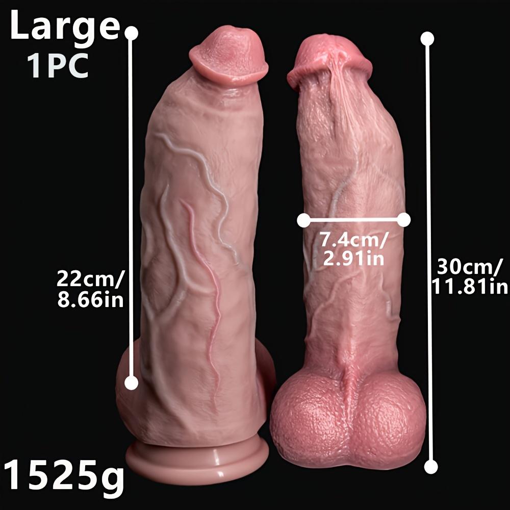 Realistic Vein Texture Silicone Dildo, Ultra Soft Liquid Silicone, Strong Suction Cup, Lifelike Skin Feel, Hands-Free Design, Multi-Size Collection