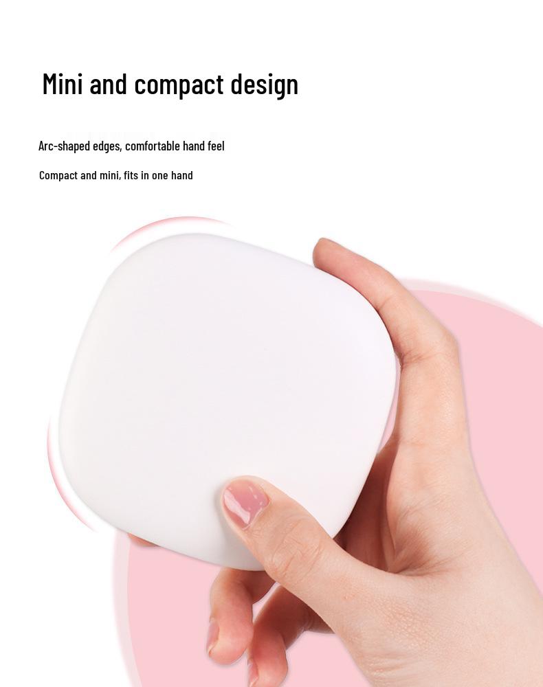 Portable LED Makeup Mirror with 5x Magnification - Compact, Handheld Beauty Light