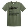 Builder Defined Labourer Profession Tshirt Funny Gift Novelty Top Tee