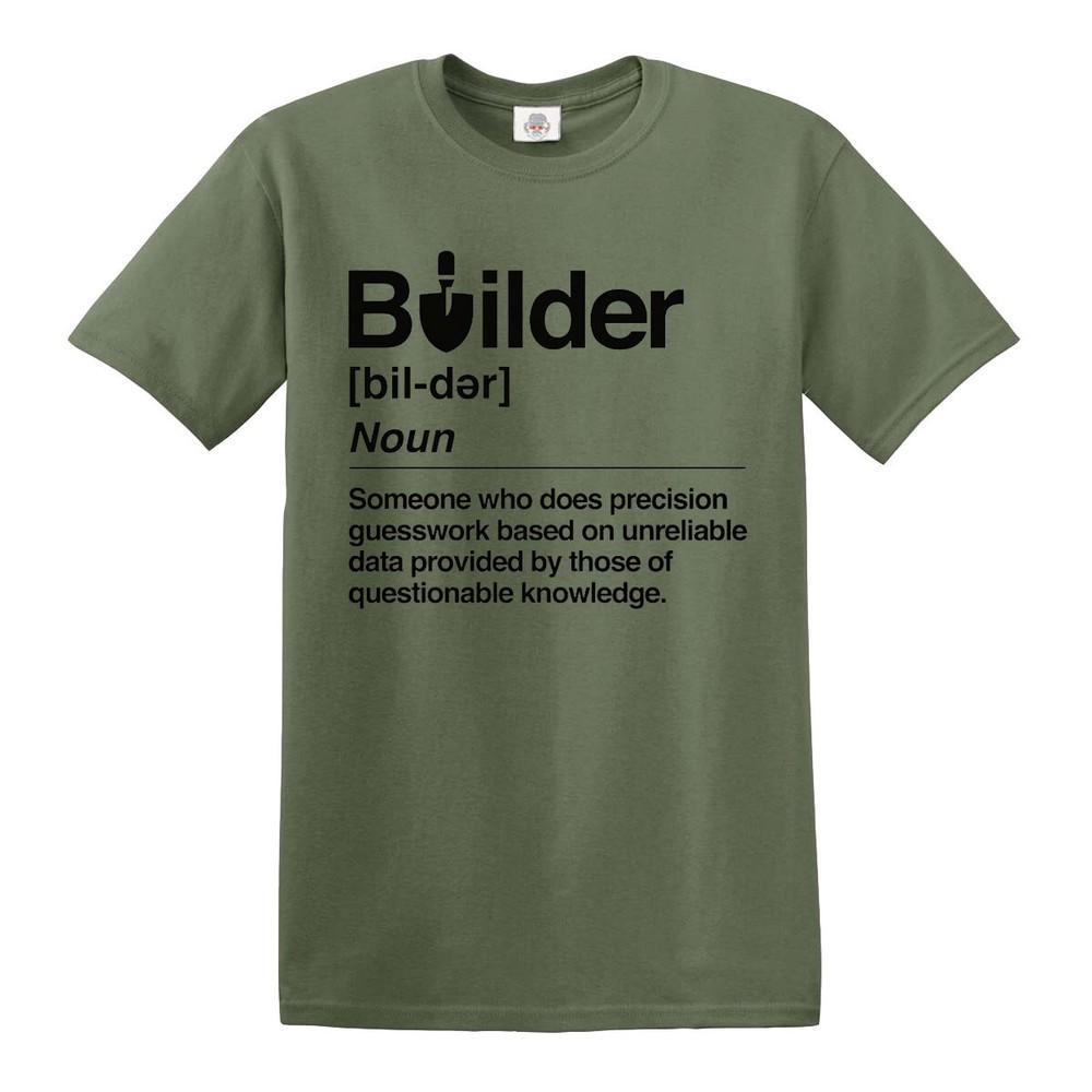 Builder Defined Labourer Profession Tshirt Funny Gift Novelty Top Tee