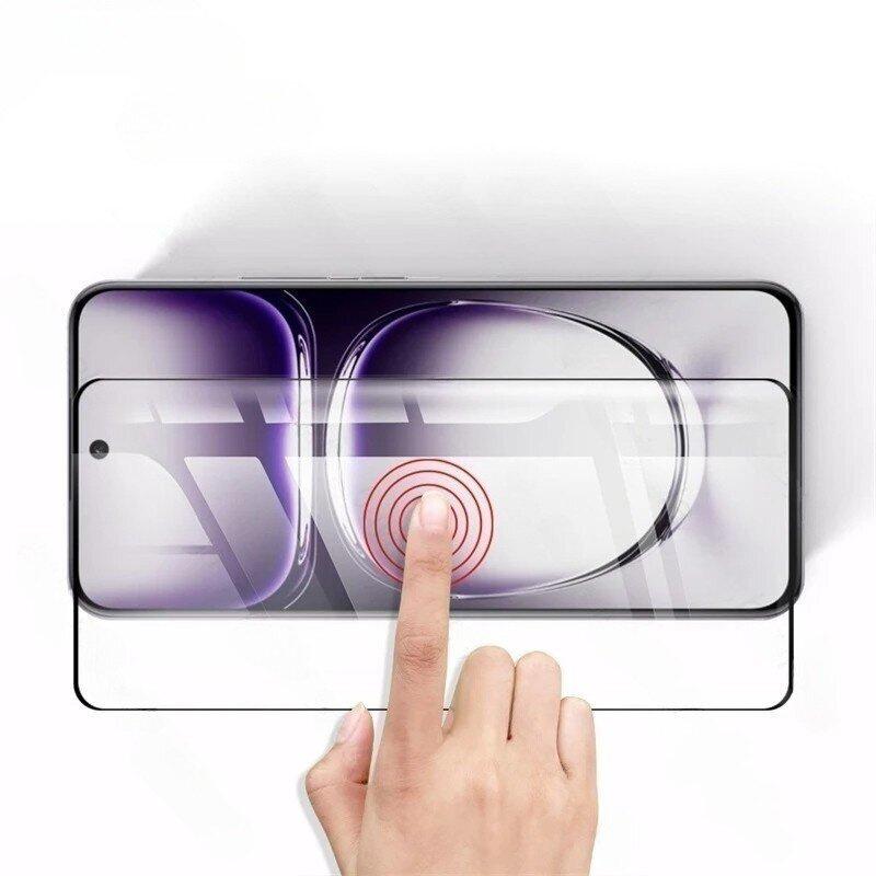 Dropproof Case + 3D Tempered Glass for Oppo Reno 12 Pro, Clear/Black Frame