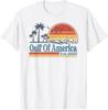 Gulf Of US America Est 2025 Retro Vintage Beach T-Shirt