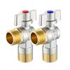 Universal All-Copper Gas Water Heater Valve: Hot/Cold Flow, 4/6 Point Angle Stop & Triangle Valve