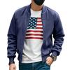 Foreign trade spring and autumn suede solid color men's zipper jacket casual retro long-sleeved cardigan jacket men