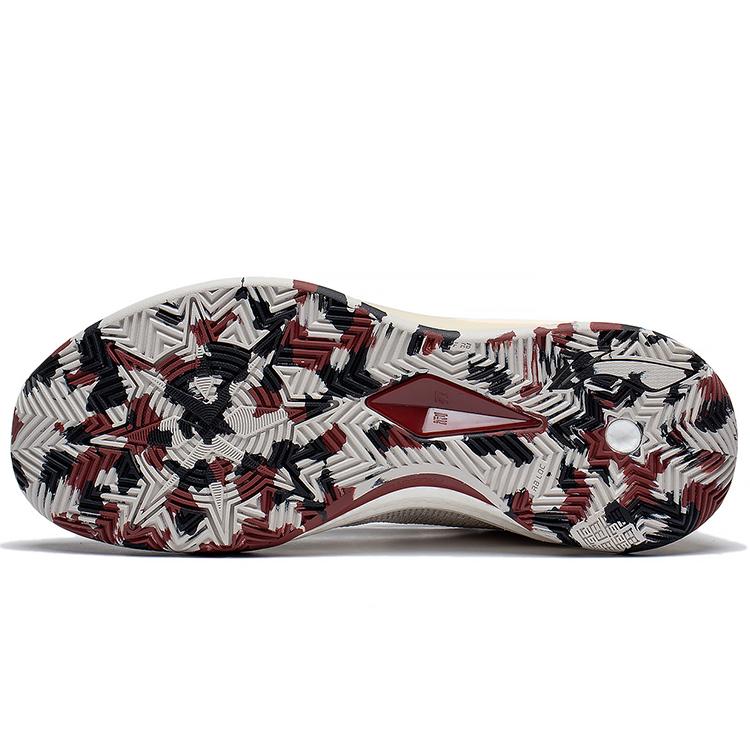 Li Ning Liren 3 BOOM Technology Slip Resistant Support Rebound Mid Top BOOM Technology Basketball Shoes Men's Gray Red ABAS089-5