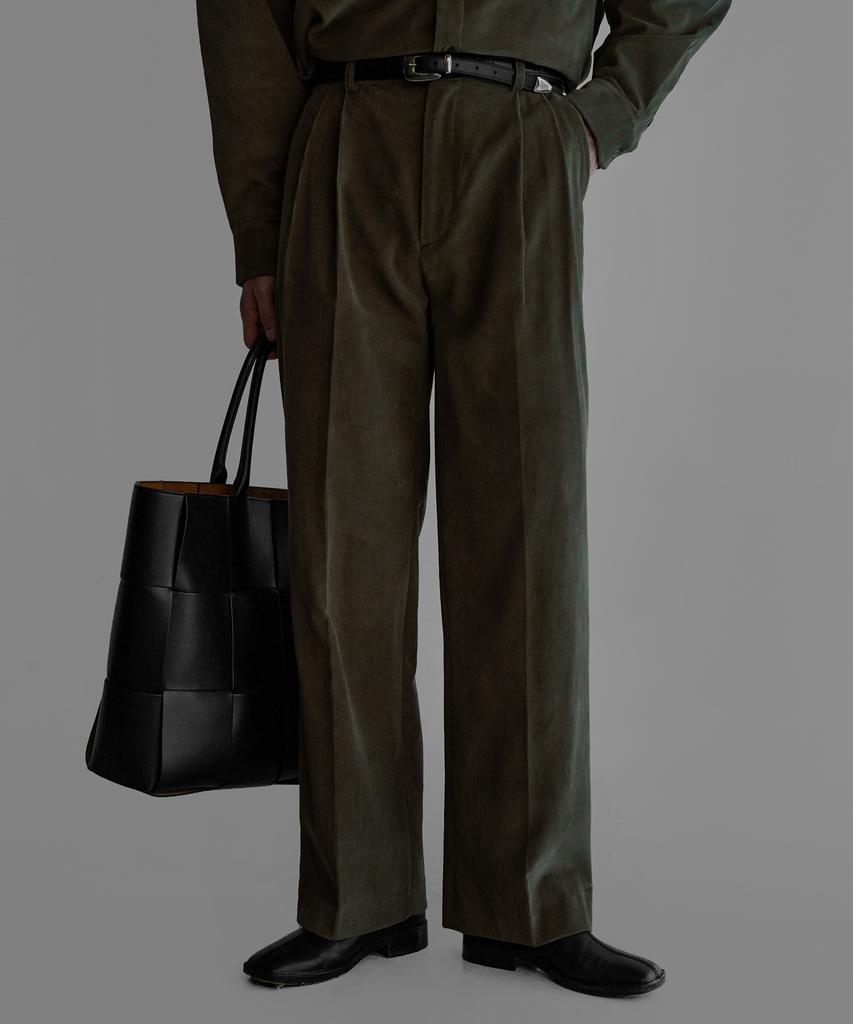 Baulopeulodeogteu Corduroy Setup Pants [Khaki]