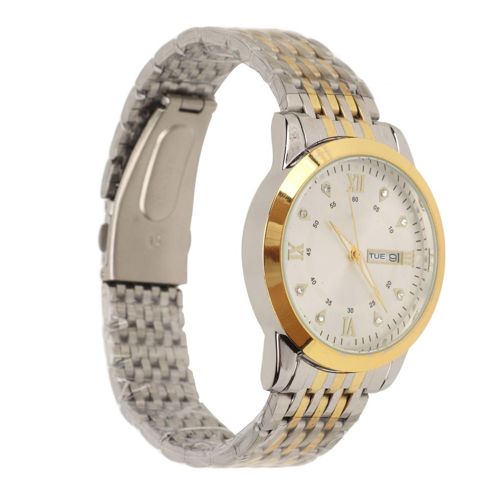 Relógio de Pulso Masculino Quartzo Dia Data À Prova D'água Casual Luxo Luminoso Moda Vestido com Liga