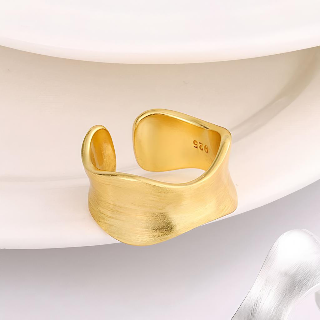 925 Sterling Silve Moonstone Irregular Ring for Women Party Gift Adjustabler Personality Korean Dropshipping