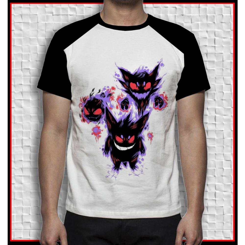 

2026 Hot Selling Fashion New Pok É Mon Geng Ghost Creative Design Pattern T-shirt for Men and Women Loose Street T-shirt 110