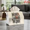 1pc Leopard Print Tissue Box Holder with Lettered Napkin Dispenser - Reusable Suitable for Kitchen, Car, Bedside Table Storage - Compact Desktop for T