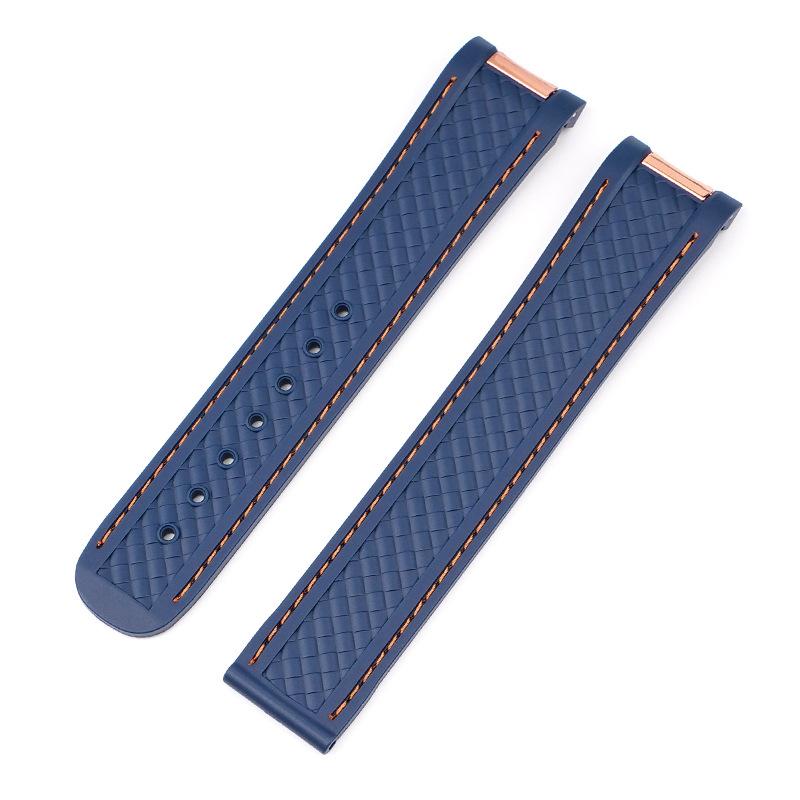 

Rubber Watchband for Omega for Seamaster 300 WatchStrap 20mm for Speedmaster AT150 Diving Bracelets Black Blue Silicone Bracelet 20mm&no logo