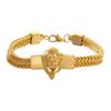 Men Bracelet Lion Decor Hip Hop Style Bracelet Round Smooth