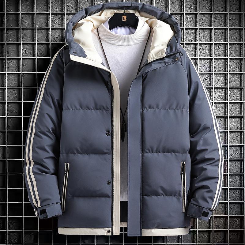 Men's 2025 Winter Hooded Cotton Jacket - Trendy, Thickened, Short Style