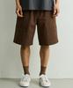 ONNHANS [Five-Length Elastic Shorts] Belted Field Shorts_Brown