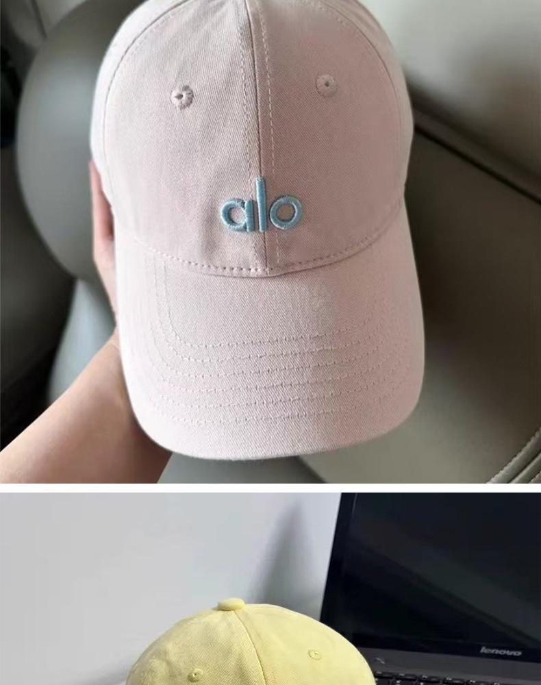 Cappellino da Baseball ALO Ricamato Tridimensionale con Visiera Morbida - Cappello da Sole Casual All-Season Moda Coreana da Donna
