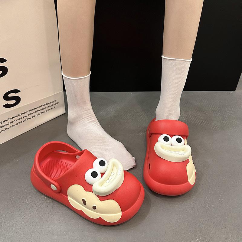 Nyári rajzfilm aranyos felhő lyukacsos cipő otthon lány táska fejviselet sokoldalú csúszásmentes hűs papucs