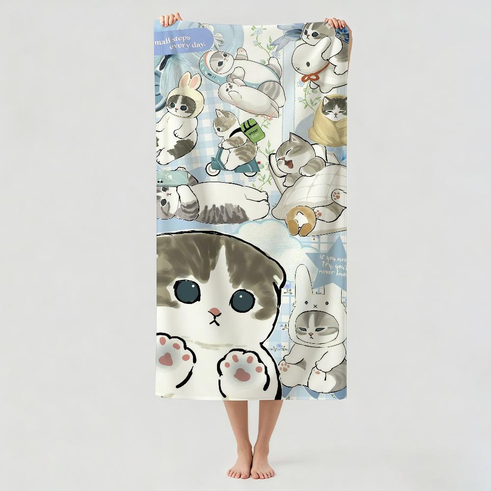 Cartoon cute M-mofusand Towel Drying Bath Towel Applicable To Light Swimming Camping Yoga Beach Out