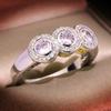 Fashionable New Jewelry Inlaid with AAA Zircon Creative Versatile Womens Two Color Ring