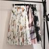Long Skirt Women Spring Summer Korean Fashion Floral Print Aesthetic High Waist Midi Skirt Female
