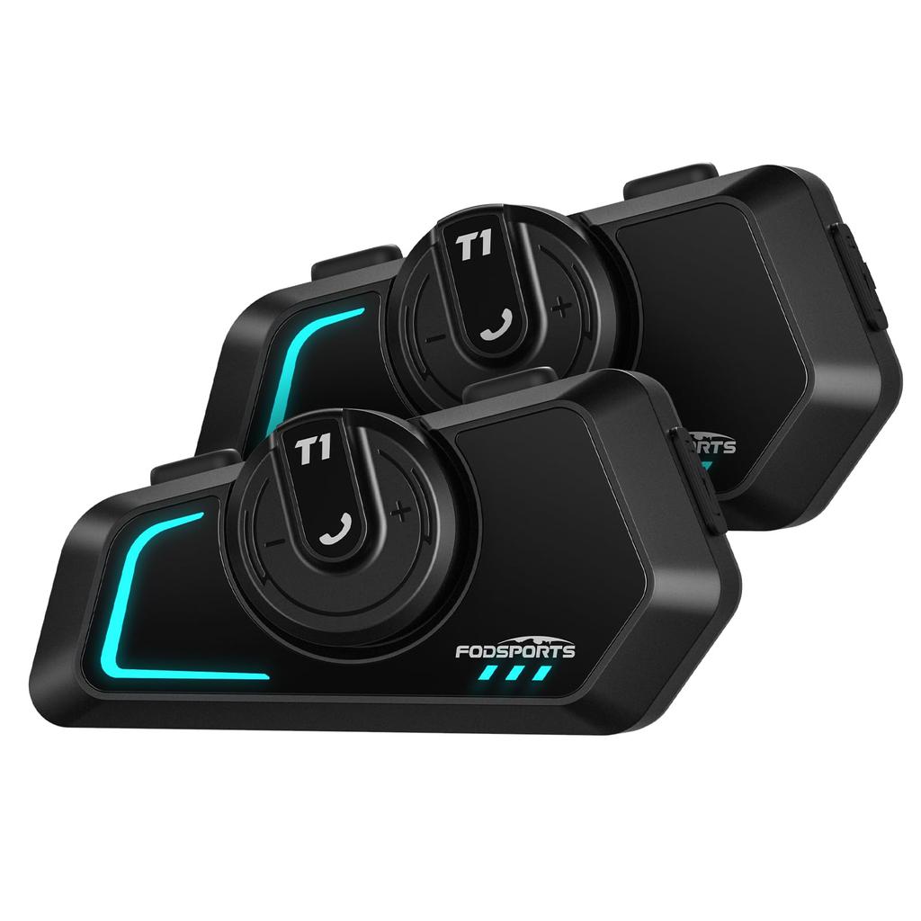 FODSPORTS T1 Motorcycle Bluetooth Noise FM Music Simultaneous Automatic Communication Connects to Other IP67 Siri Helmet Includes Japanese Voice