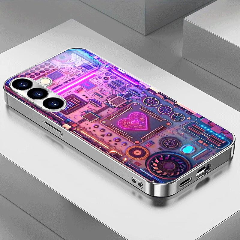 Špičkové pouzdro na telefon Galvanicky pokovené sklo TPU pouzdro na telefon pro Samsung Galaxy S26 S25 S24 S23 S22 S21 FE Ultra Plus Odolné proti pádu