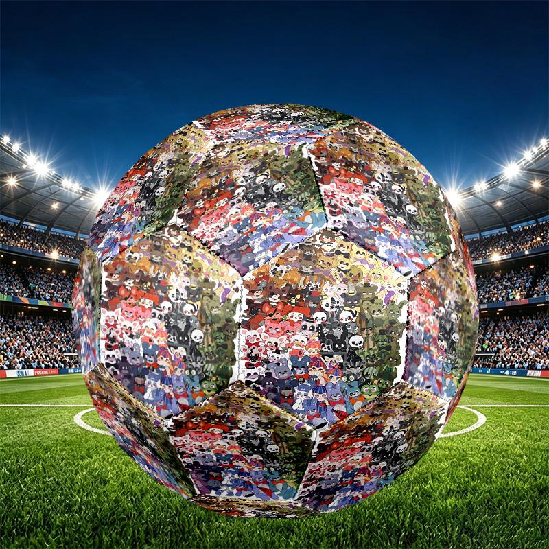 Five Nights at Freddy's Print Size 5 Soccer Ball, PU Wear Resistant Football for Match Training and Daily Practice, Birthday Gift for Soccer Fans