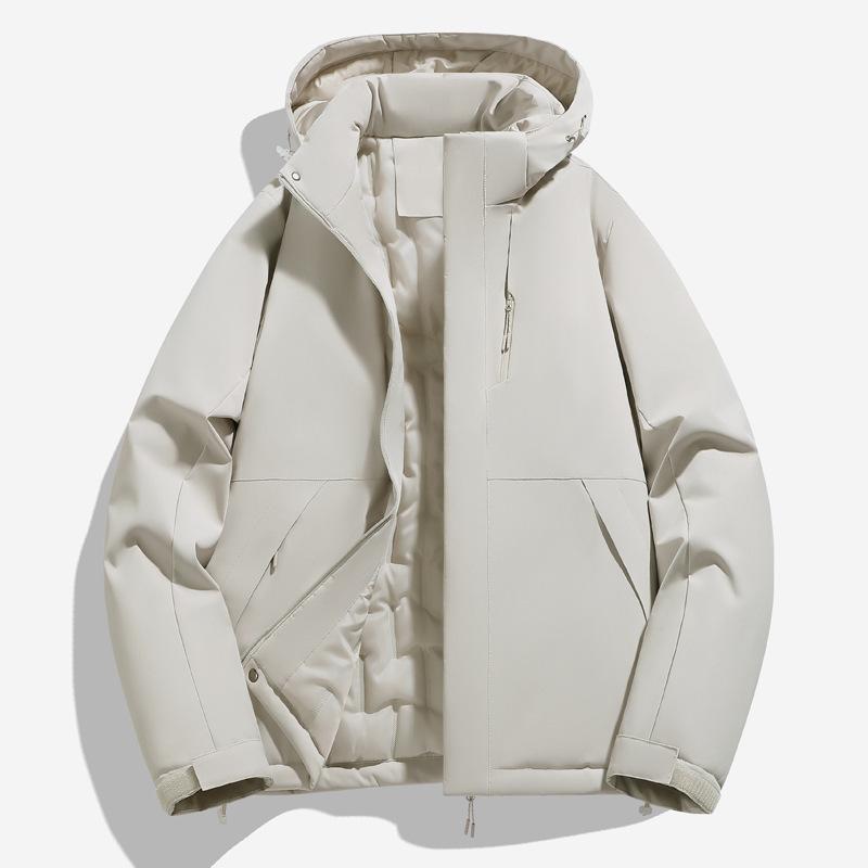 Autumn and Winter New Outdoor Jacket Cotton-padded Jacket Windproof and Waterproof Hooded Fleece Thickened Jacket Couple Model