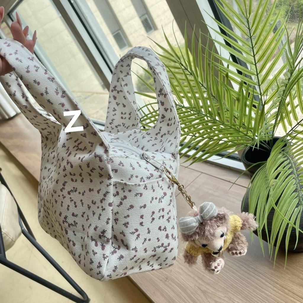 Schicke Tragetasche aus floralem Canvas - Stilvoll & Süß für den Arbeitsweg