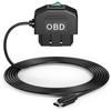 ערכת חיווט קשיח OBD למצלמת דרך, ערכת USB Type C למצלמה עם כבל חשמל למצלמת דרך, 12V 24V ל-5V 3A