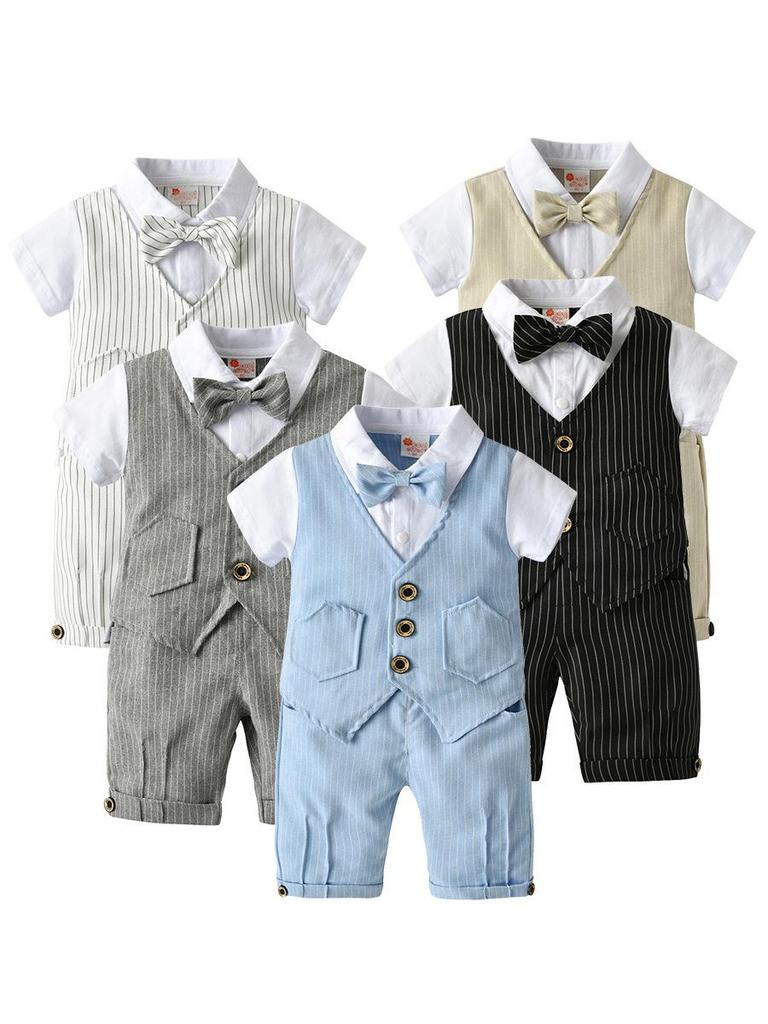 European & American Kids' Summer Two-Piece Vest Set – Boys' Short-Sleeved Outfit