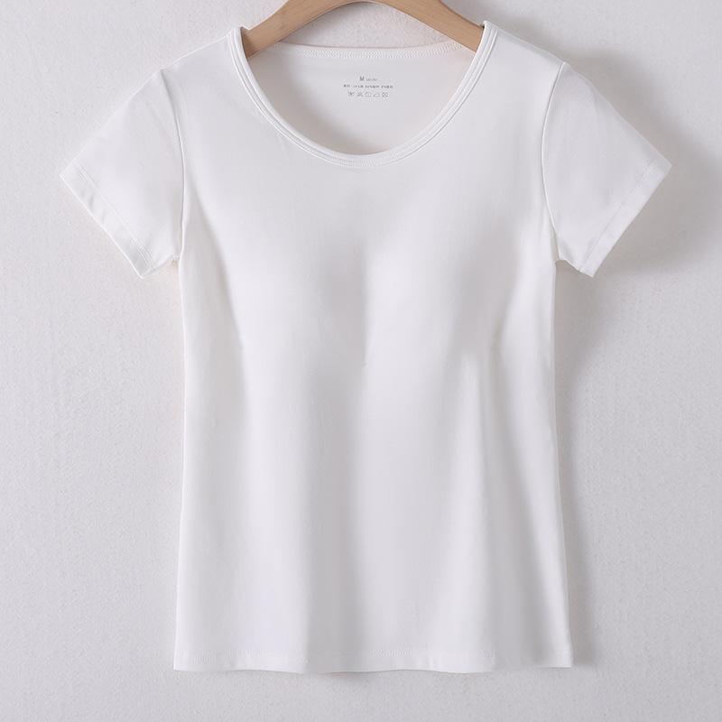 

Women s Short Sleeve Yoga Top with Built-In Bra Pads - No Additional Bra Needed Extra Extra Large