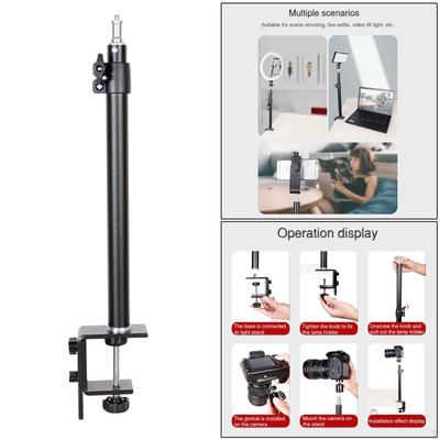 Tabletop Desk Clamp Mount 1/4" Screw DSLR Camera Camcorder, Easy Portability and Compact Storage