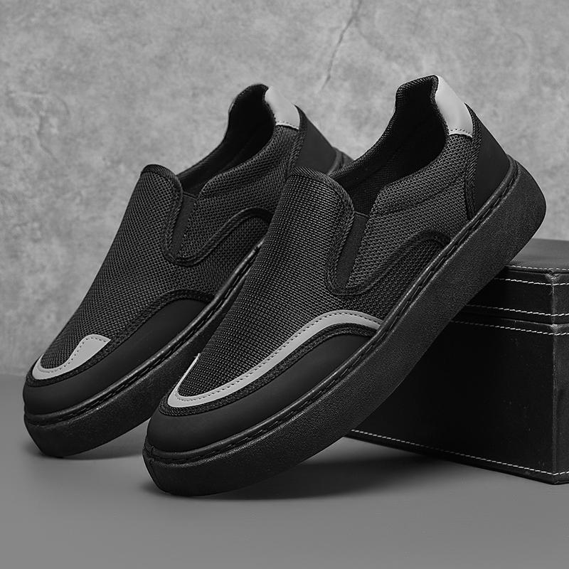 

Summer New Men s Mesh Shoes, Lightweight and Breathable, Perfect for Lounging. Anti-slip and Durable Casual Loafers. 44 чёрный