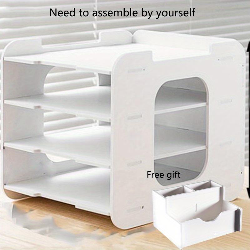 7/5/4 слоя, 1 держатель для книг, файлов, учебных материалов и журналов, в комплекте держатель для ручек, многоуровневая полка для сортировки офисных файлов и писем. 4 Layers