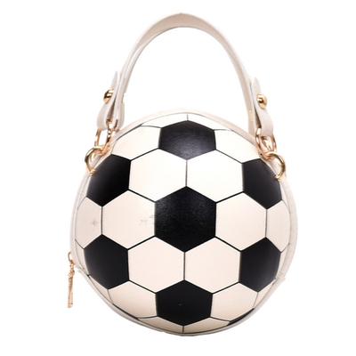 10 stili Donna Ragazza Calcio Pallavolo Rotonda PU Pelle Borsa a Mano Catena Spalla Messenger Crossbody Borsa Cartella Tote Portamonete