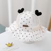 Baby Mesh Bucket Hat Summer Thin Sweet Girls Fisherman Hat Infant Toddler Cute Love Sun Protection Basin Caps For Baby 1-3Years