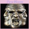 Captivating Three-faced Resin Masks For Halloween Cosplay And Themed Parties