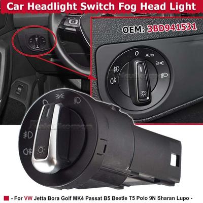 3BD941531 Car Headlight Switch Light Control Button Fit For Vw Jetta Bora Golf MK4 Passat B5 Beetle T5 Polo 9N Sharan Lupo 95-05