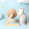 Kattenkrabbers Bal Speelgoed Sisal en Hout Stabiele Driehoek Katten Binnen Spullen Stevig Krabben Cool Krabben op Standaard Draaien