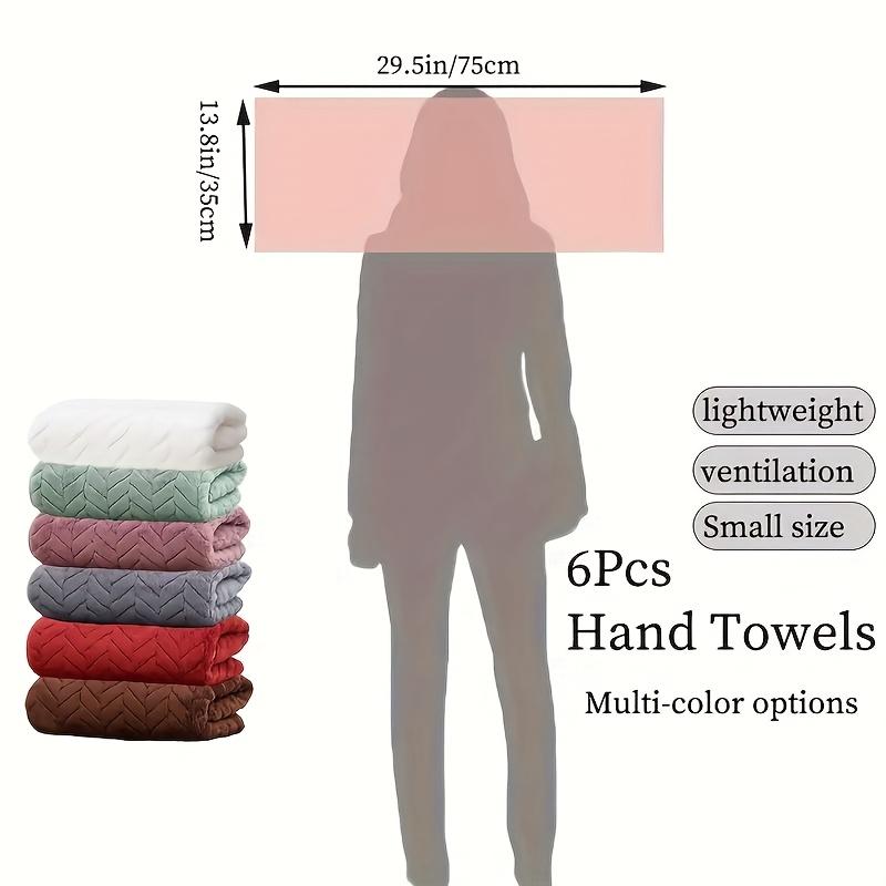 6 Pcs Microfiber Towel Set with Wheat Ear Design - Soft, Comfortable & Absorbent for Face Washing, Bathing, Sports, Fitness & Sp