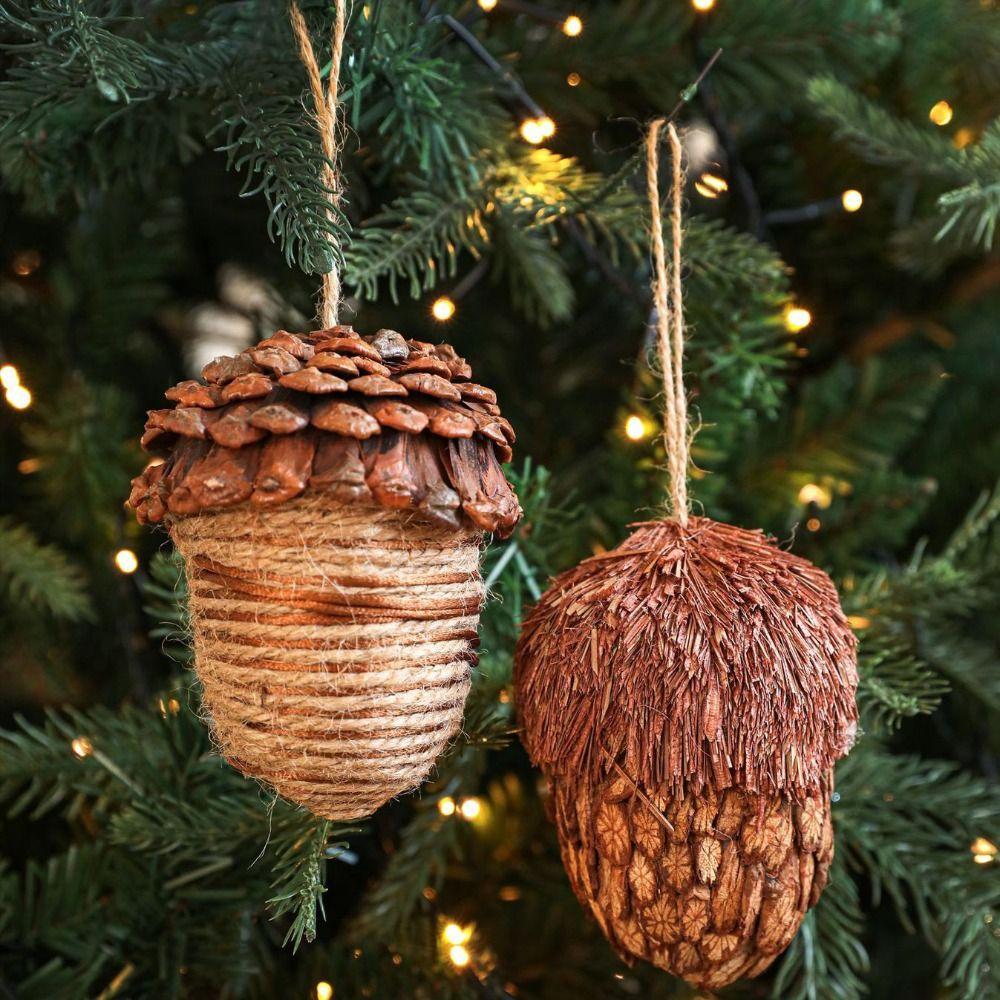 Foam Christmas Tree Decorations DIY Simulated Pinecone Pendant  Merry Christmas Decor