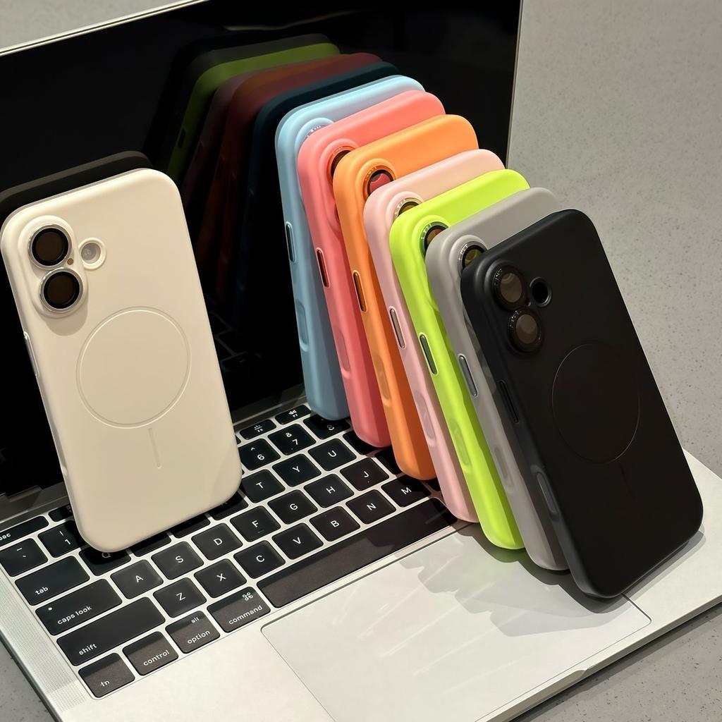 Zaawansowane TPU w jednolitym kolorze, odpowiednie dla Apple 17 16promax, magnetyczne etui na telefon 15, folia na obiektyw