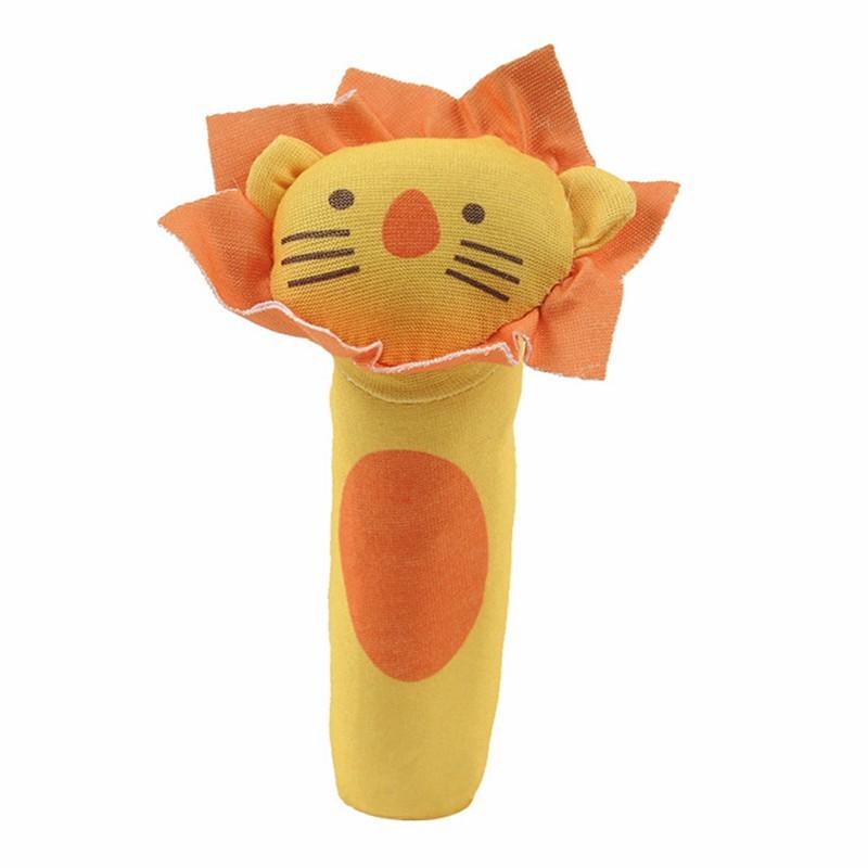 POTAN Baby Toy Cute Animal Shaped Rattles Kids Cartoon Hand Bells Ring Kid Plush Soft Educational Toys